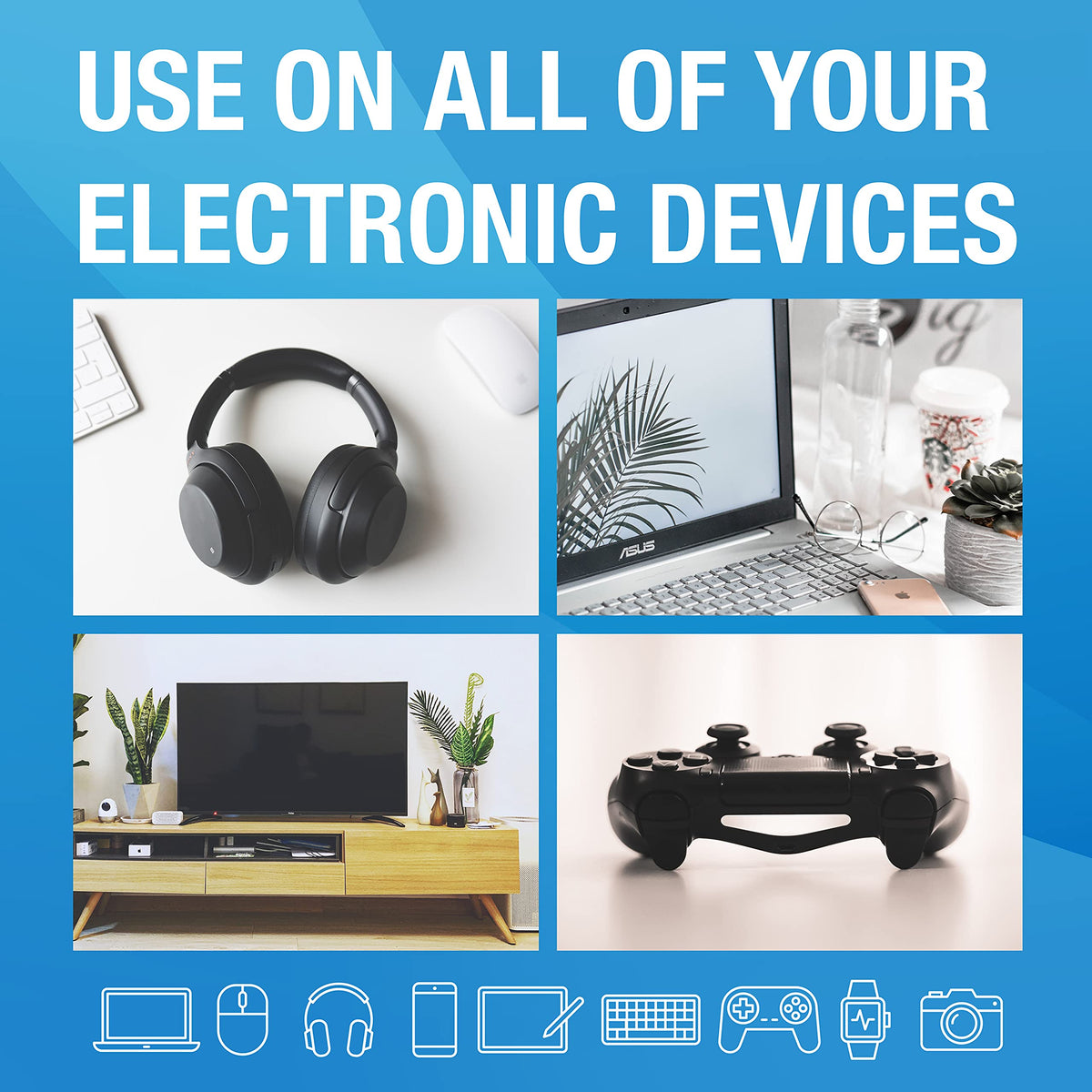 Miracle Brands MiracleWipes for Electronics Cleaning – back view and specifications