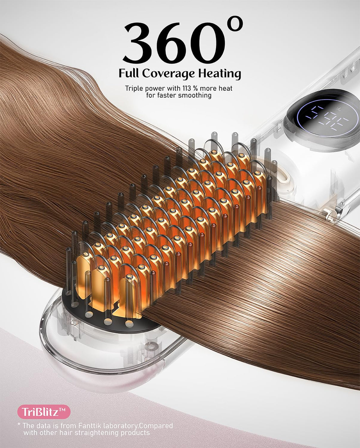 Fanttik Solo I10 APEX Portable Hair Straightener Brush - Fanttik Solo Official Imagery - 4