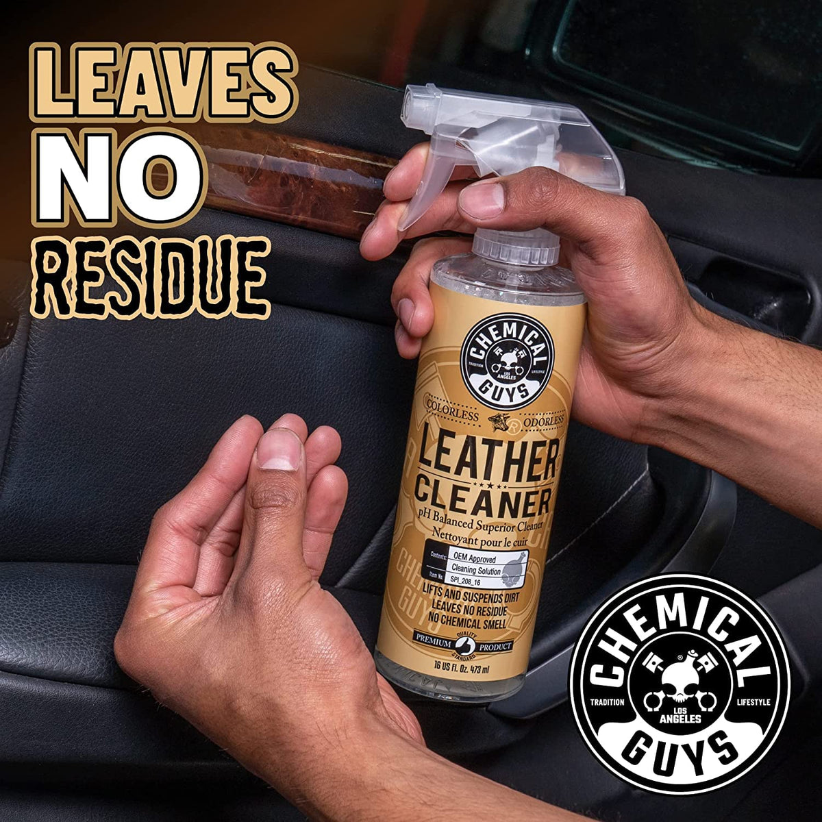 Chemical Guys Leather Cleaner and Conditioner Kit with Brush - Chemical Guys Official Imagery - 3