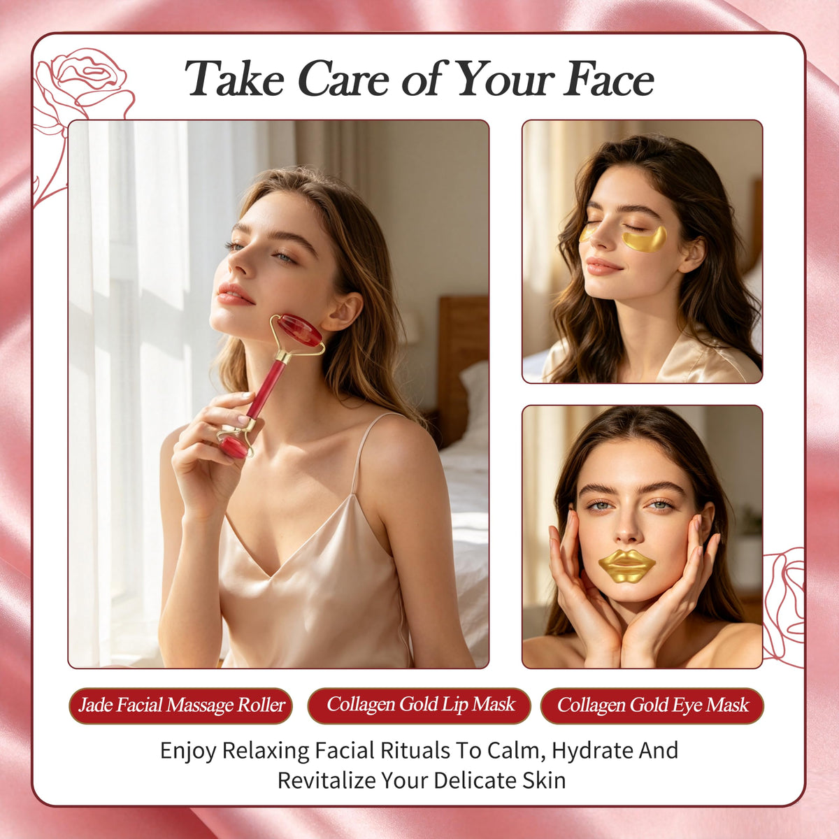 Gift for Women 21pcs Rose Cherry Blossom Spa Gift Baskets - EIRNAY Official Imagery - 8
