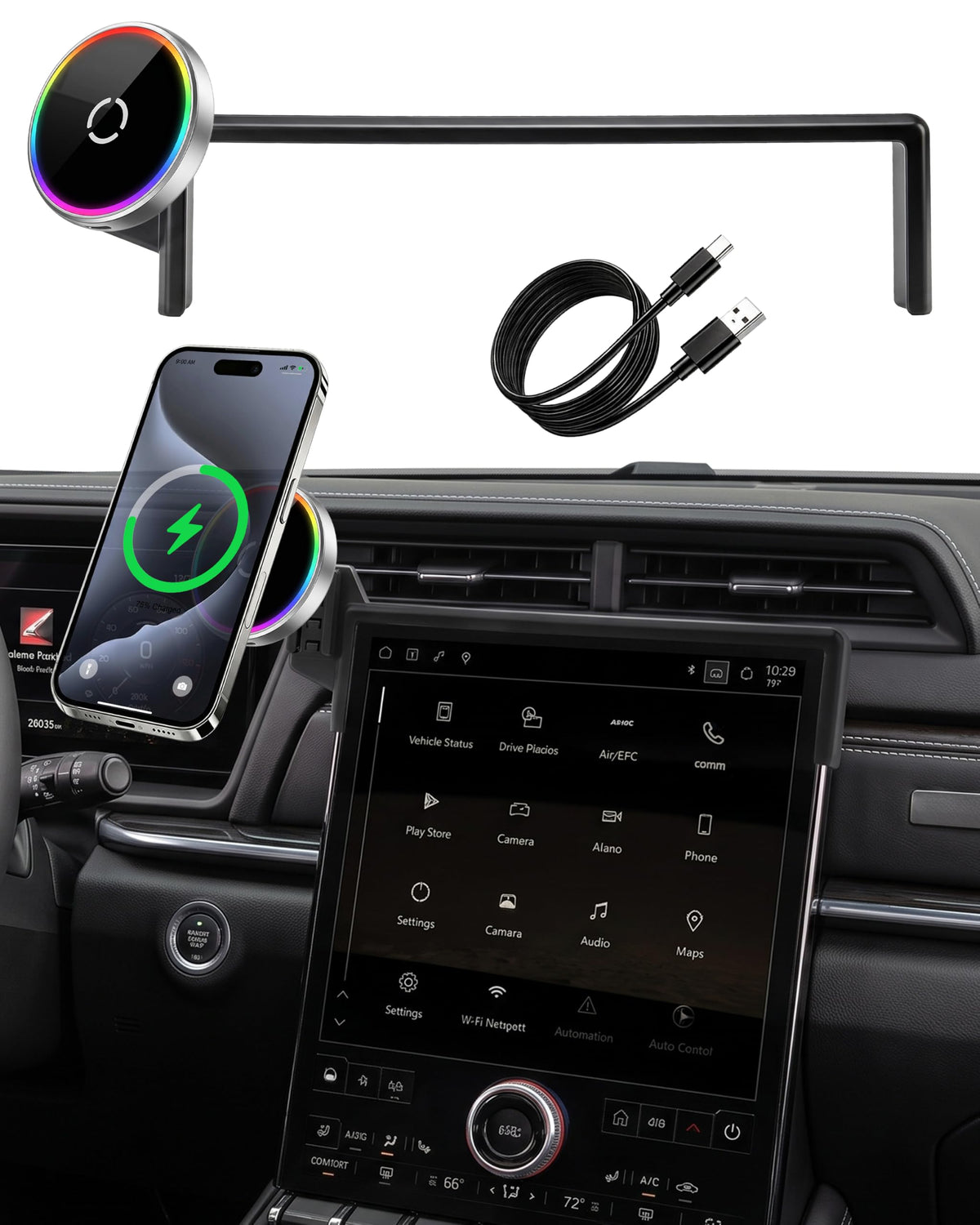 Wireless Car Charger for 2025 2026 GMC Terrain 15 Screen Car - KKAARR Official Imagery - 2