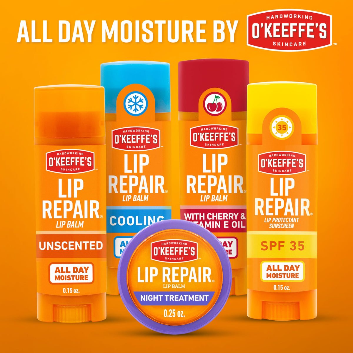 O'Keeffe's – Balms & Moisturizers on display