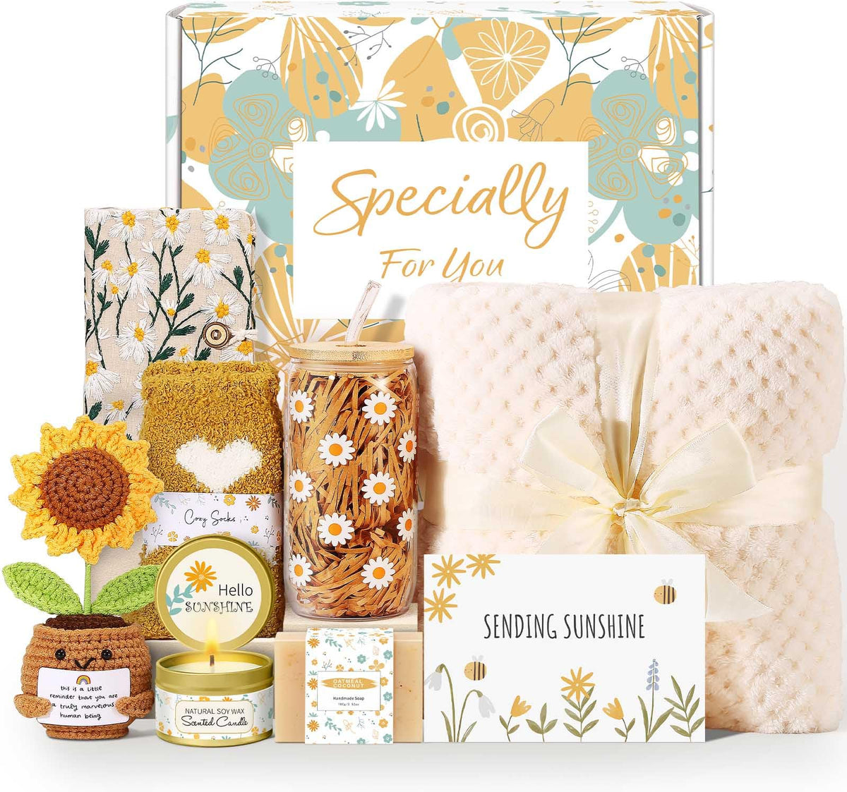 Self Care Gifts for Women Gift Baskets Sending Sunshine - Wasocol Official Imagery - 1