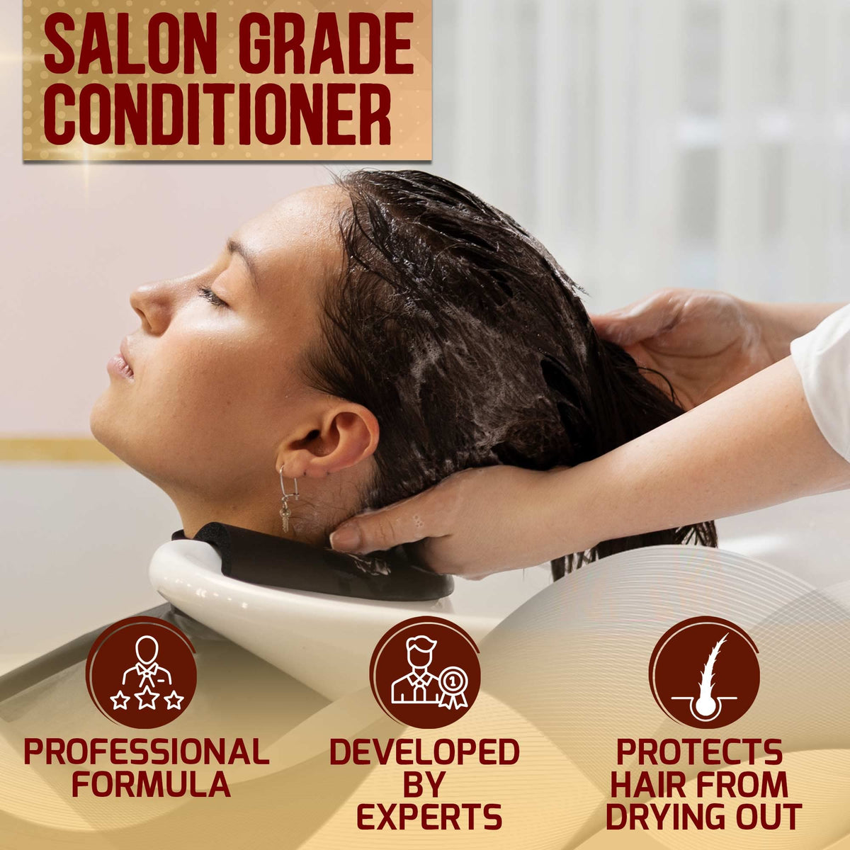 PURE NATURE LUX SPA Moroccan Argan Oil Conditioner – back view and specifications