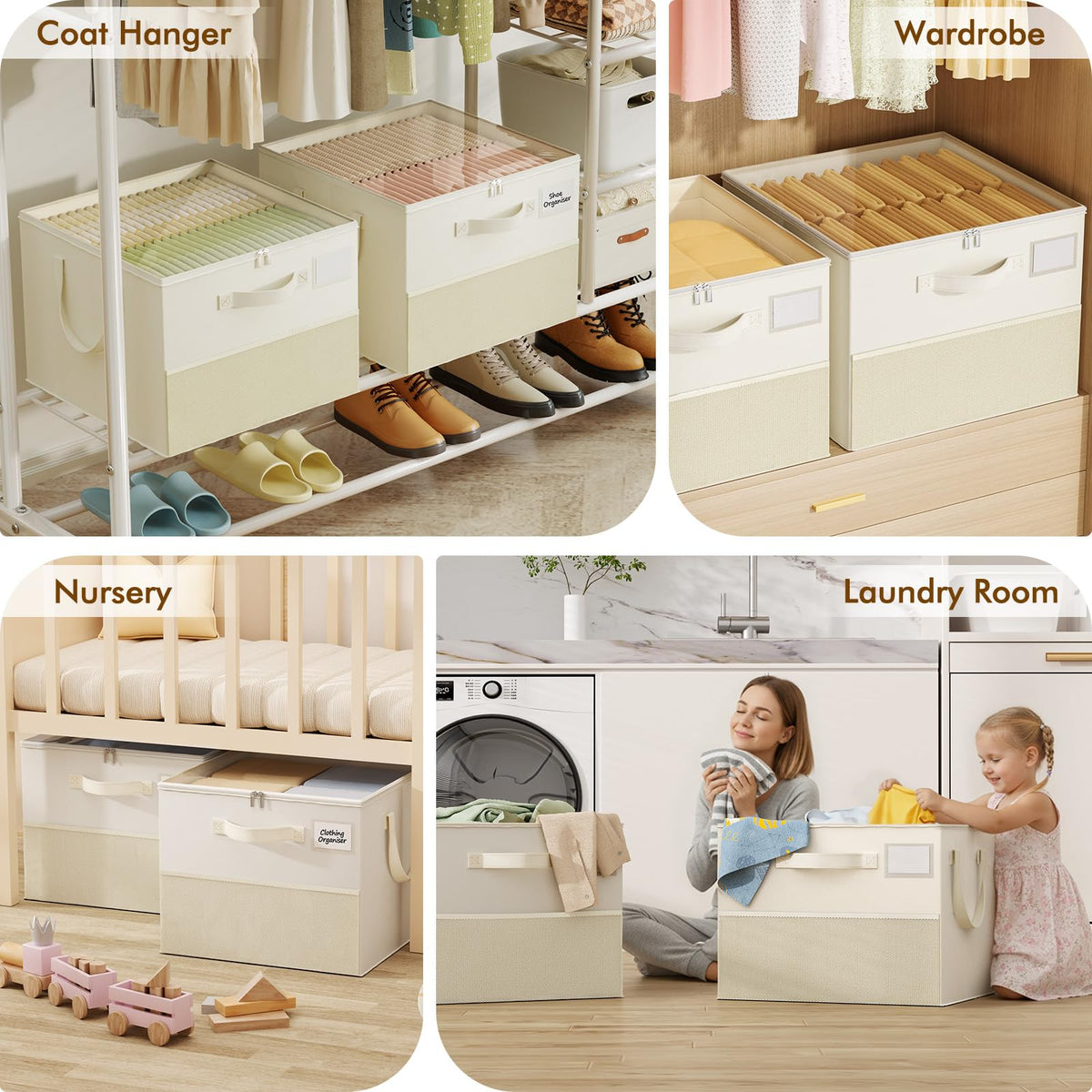 Plus Size 2 Pack Shoe Organizer for Closet Foldable Shoe - NestOrganix Official Imagery - 4