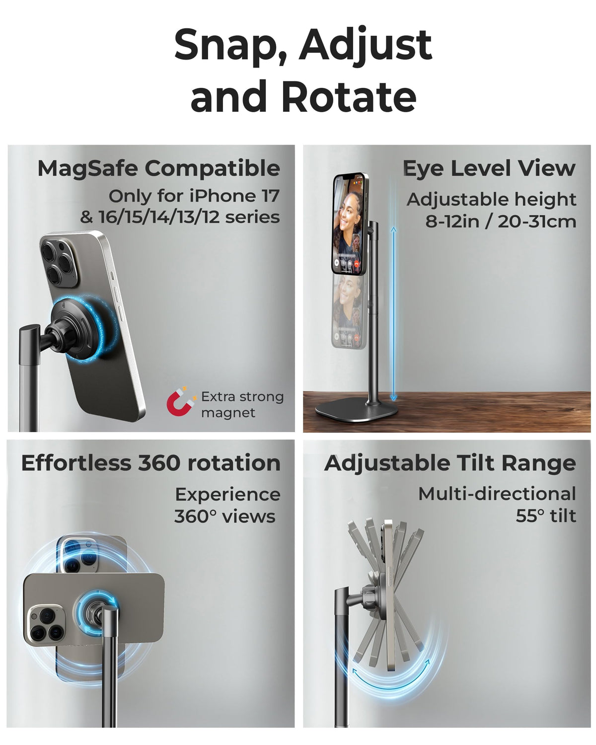COOPER MagStand Magnetic Phone Stand for Desk MagSafe Tripod – packaging and label