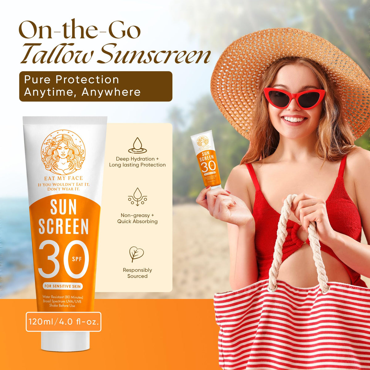Eat My Face Sun Care Bundle SPF 30 Sunscreen - Eat My Face Official Imagery - 4