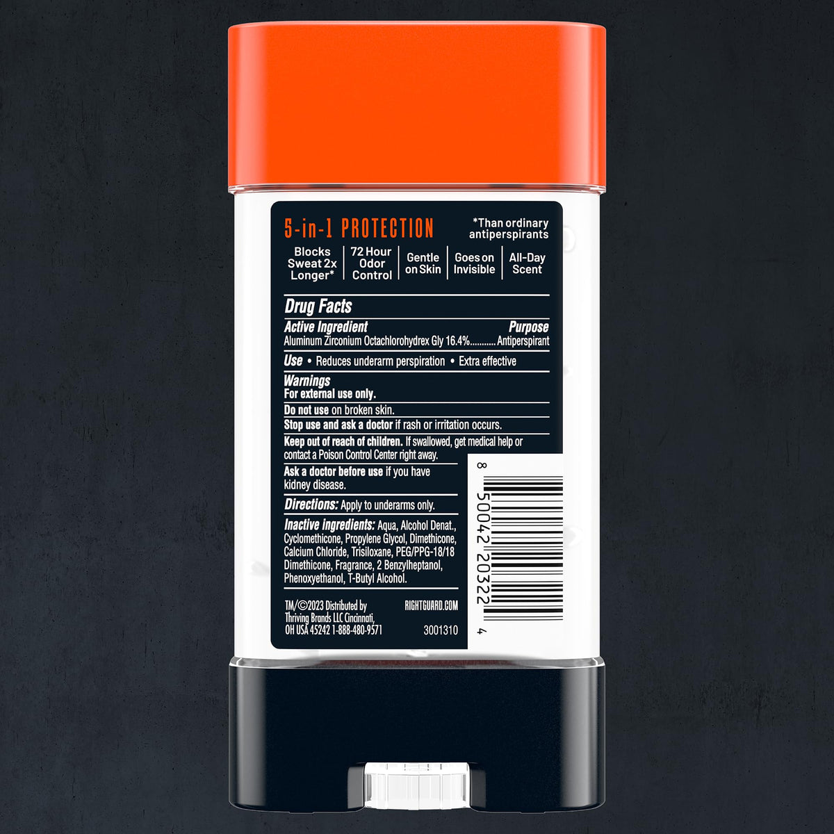 Right Guard Xtreme Defense Antiperspirant Deodorant Gel – close-up detail
