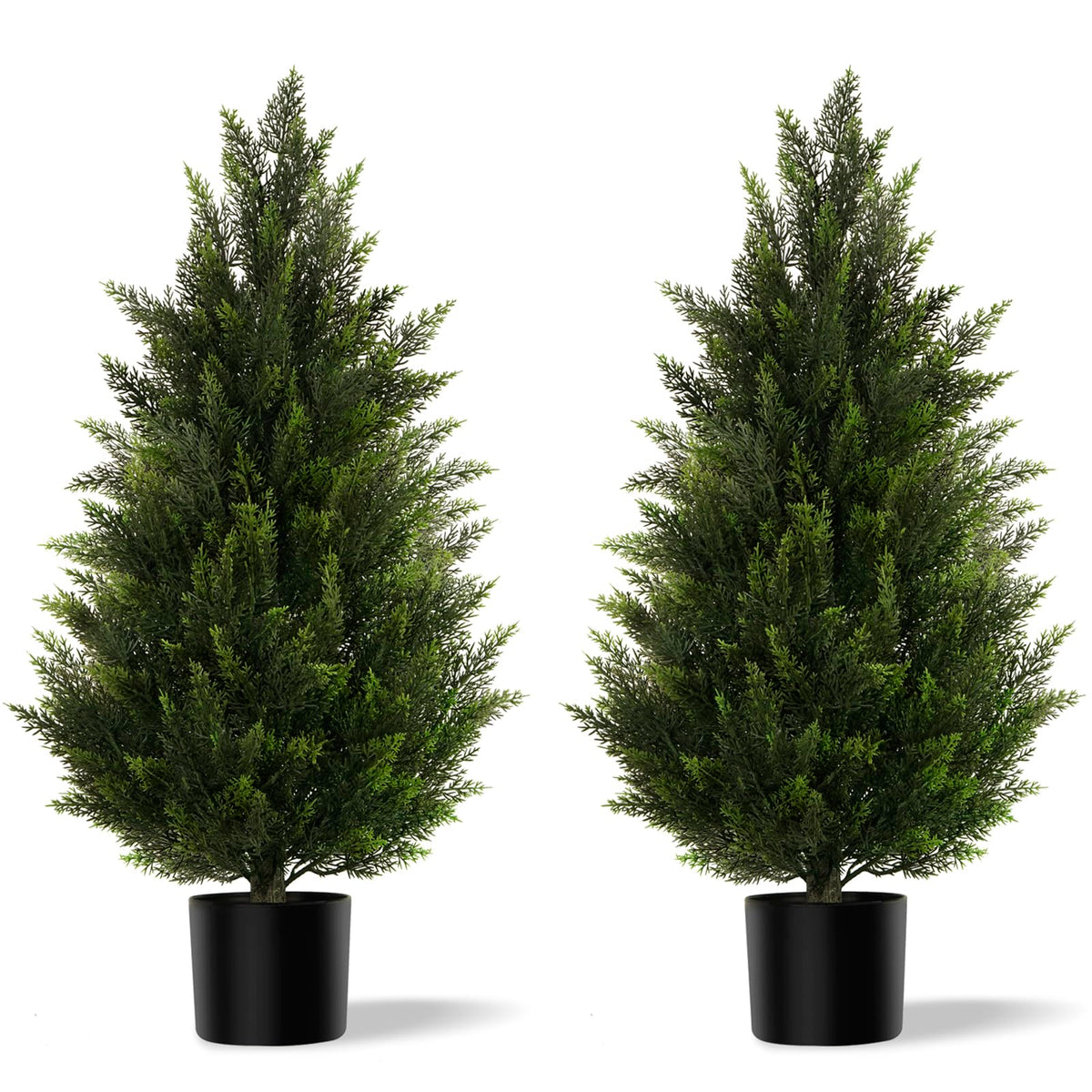 Vitalismo 3FT Artificial Cedar Trees Set of 2 for Outdoor - Vitalismo Official Imagery - 1