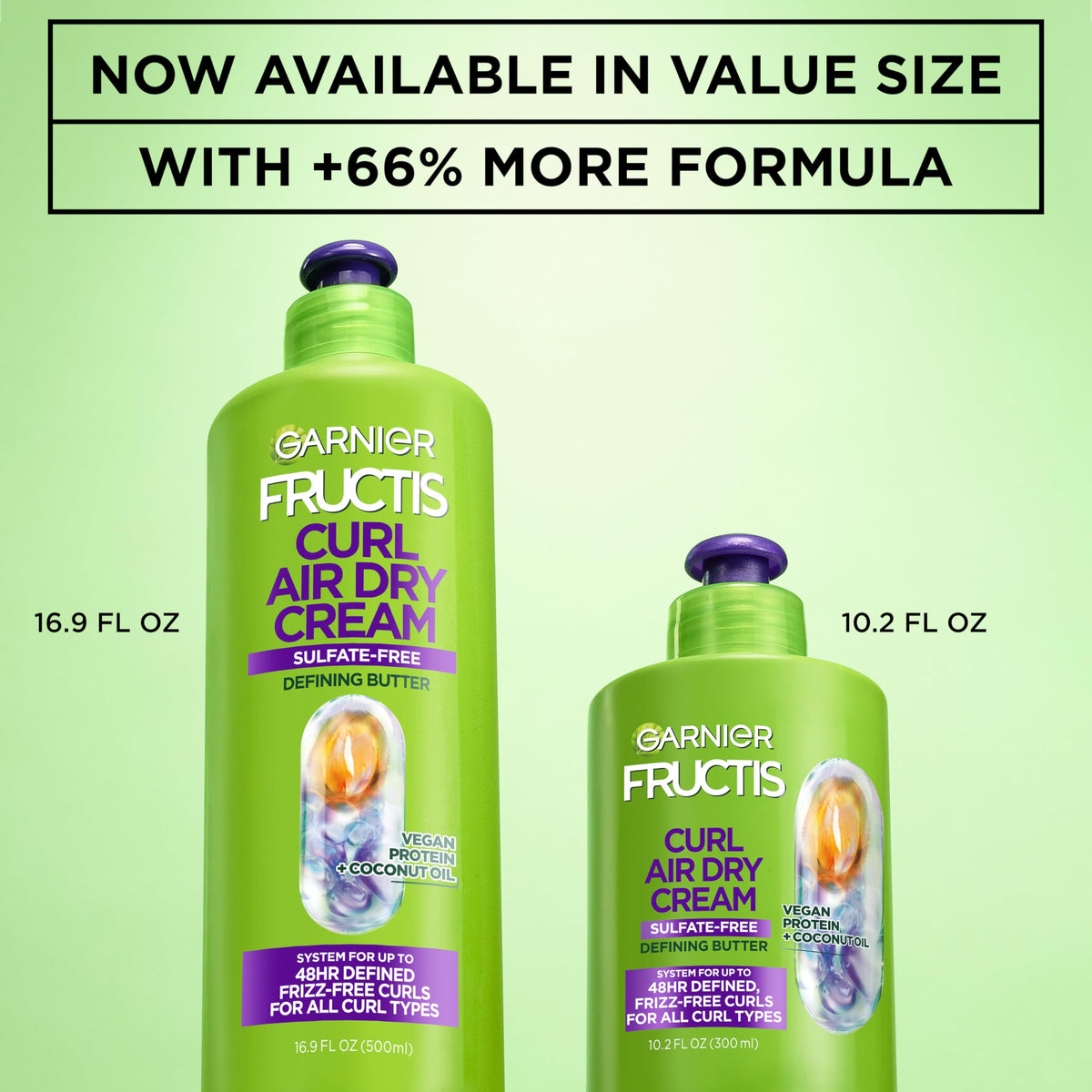 Garnier Fructis Curl Nourish Air Dry Cream Leave In – packaging and label