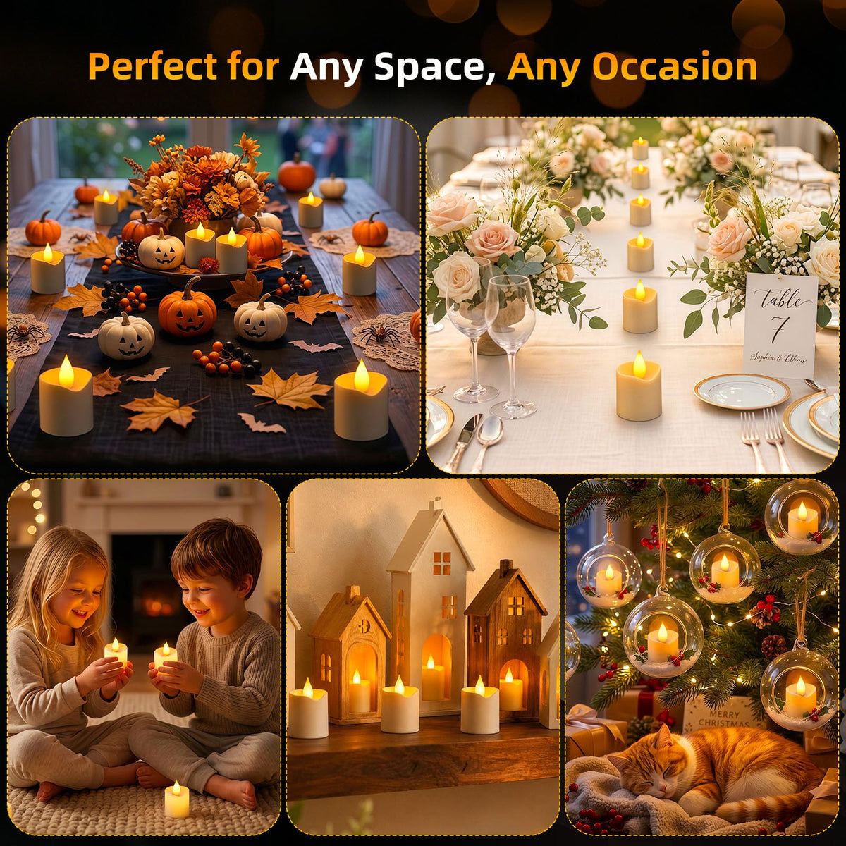 Rechargeable Tea Lights Candles 12 Pack Flameless Candles - Lacasa Official Imagery - 7