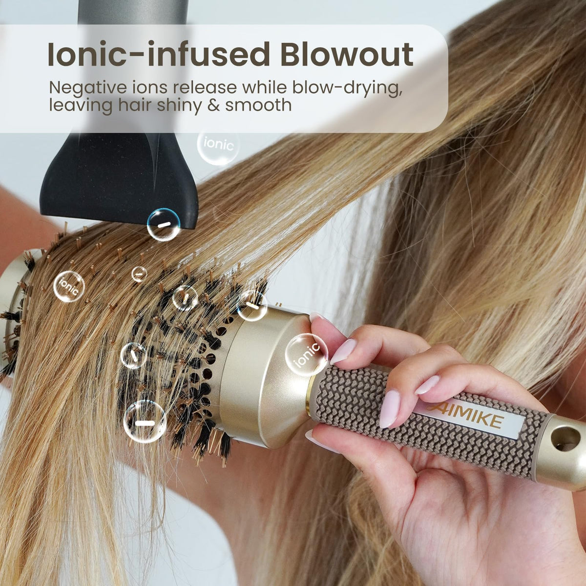 AIMIKE Round Hair Brush Nano Thermal Ceramic Ionic Tech 2 1 – alternate angle