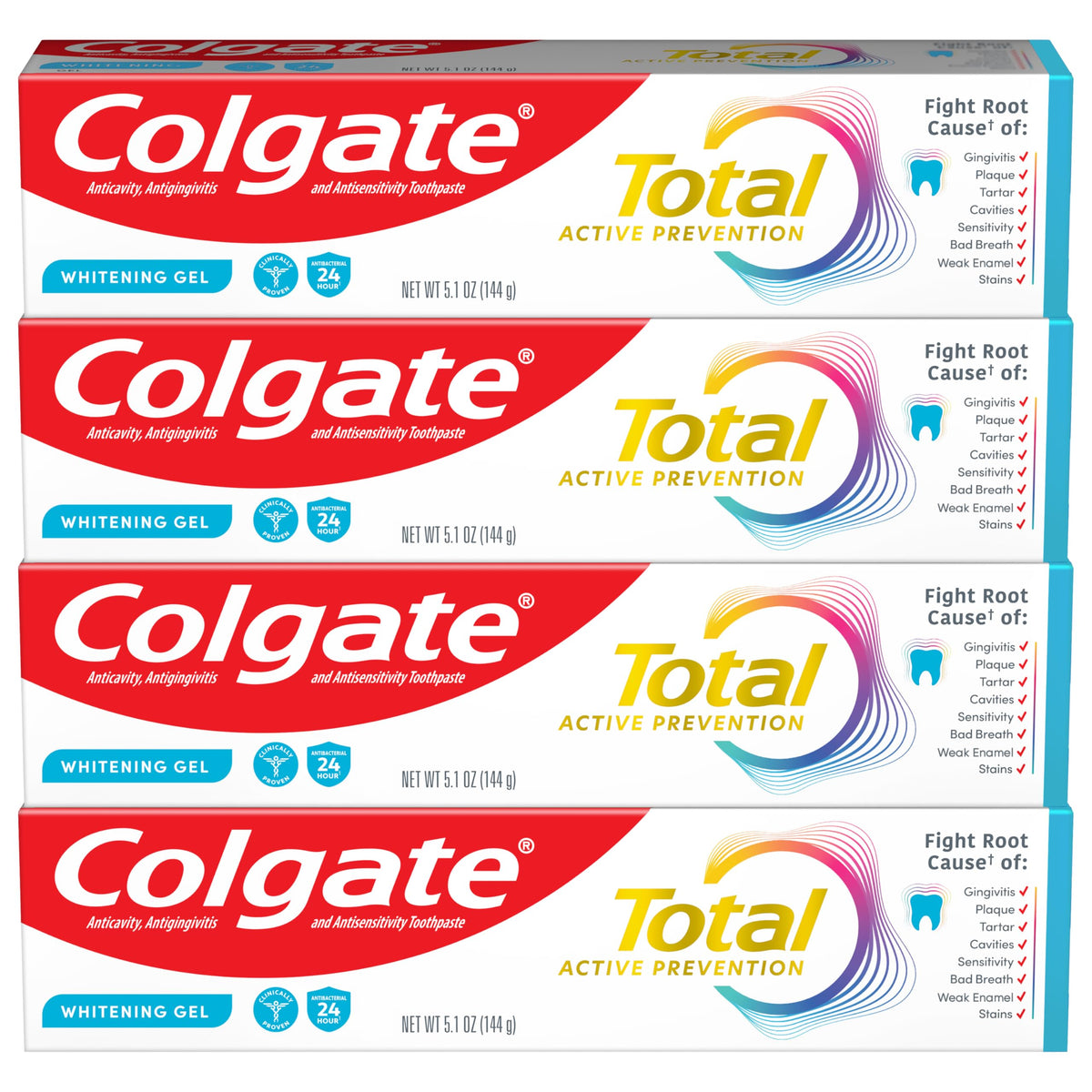 Colgate Total Whitening Toothpaste Gel with Fluoride Bulk 4 – product photo (Toothpaste)
