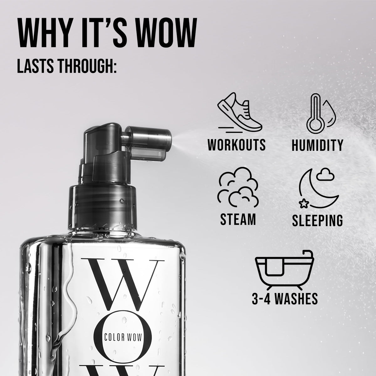 Premium Selection COLOR WOW Extra Strength Dream Coat Anti Humidity Frizz – back view and specifications