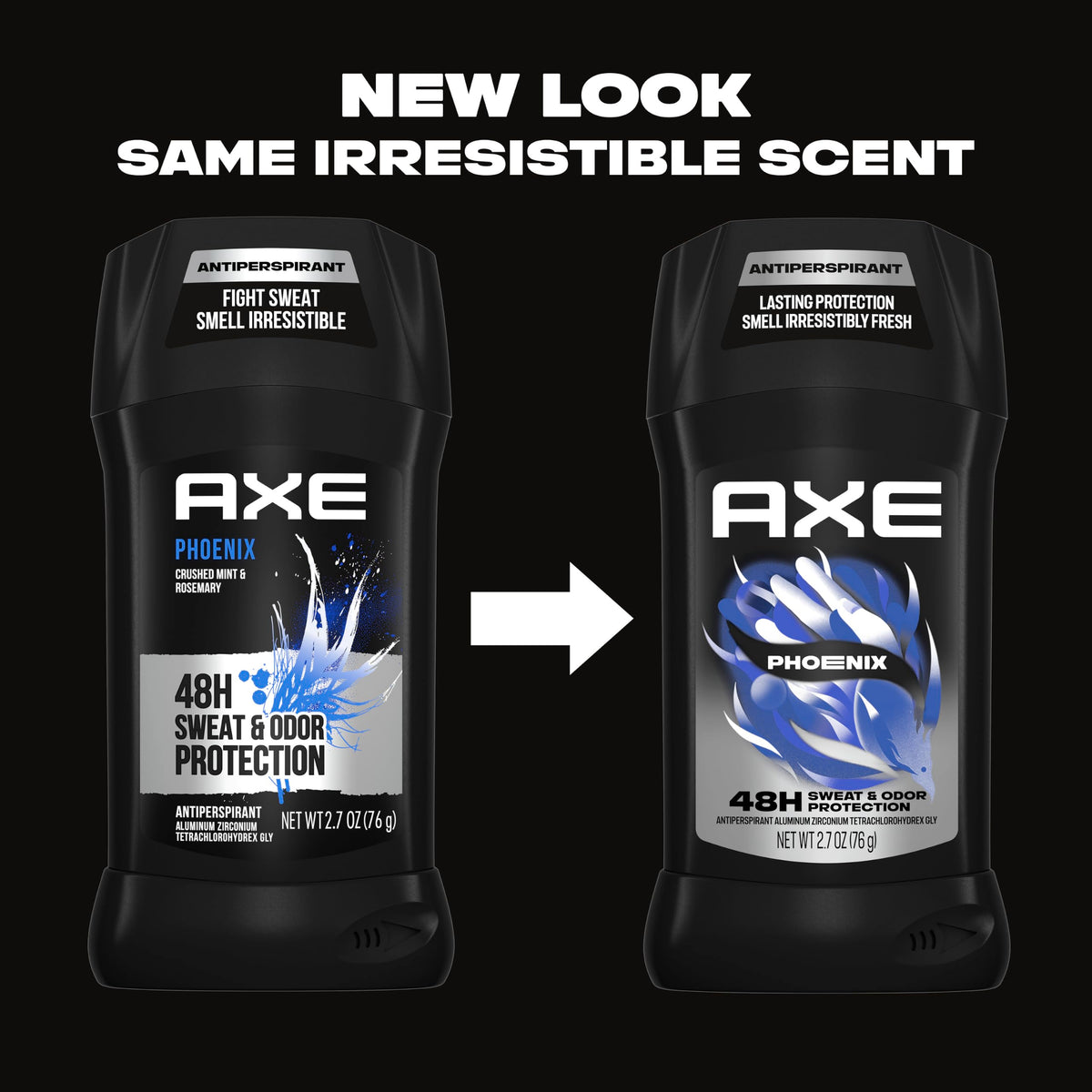 AXE Antiperspirant Phoenix 4PK 48H Sweat Odor Protection 4 – packaging and label