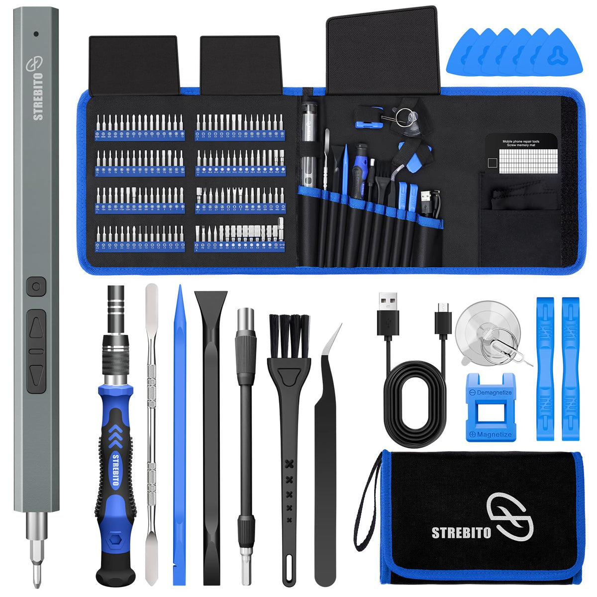 STREBITO Electric Screwdriver 144 in 1 Precision Screwdriver - STREBITO Official Imagery - 2