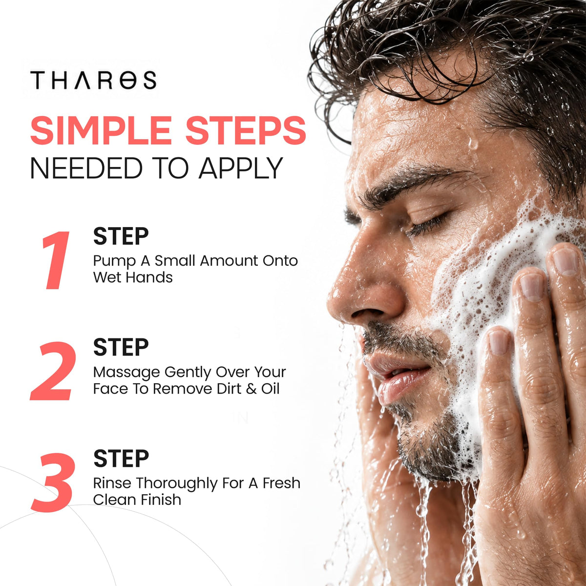 THAROS Men s Face Wash Daily Facial Cleanser Grapefruit - THAROS Official Imagery - 4