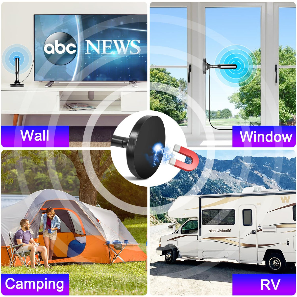 HIDB TV Antenna for Smart TV Indoor Digital TV Antenna for – alternate angle