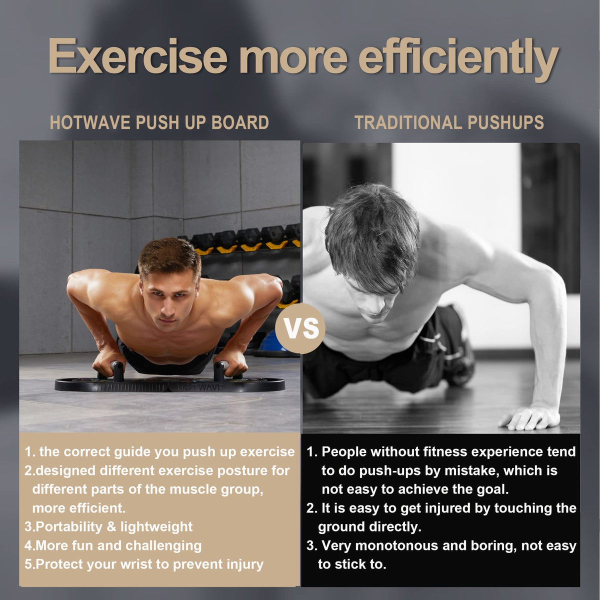 HOTWAVE Push Up Board Portable PushUp Board Foldable 20 in 1 – full view