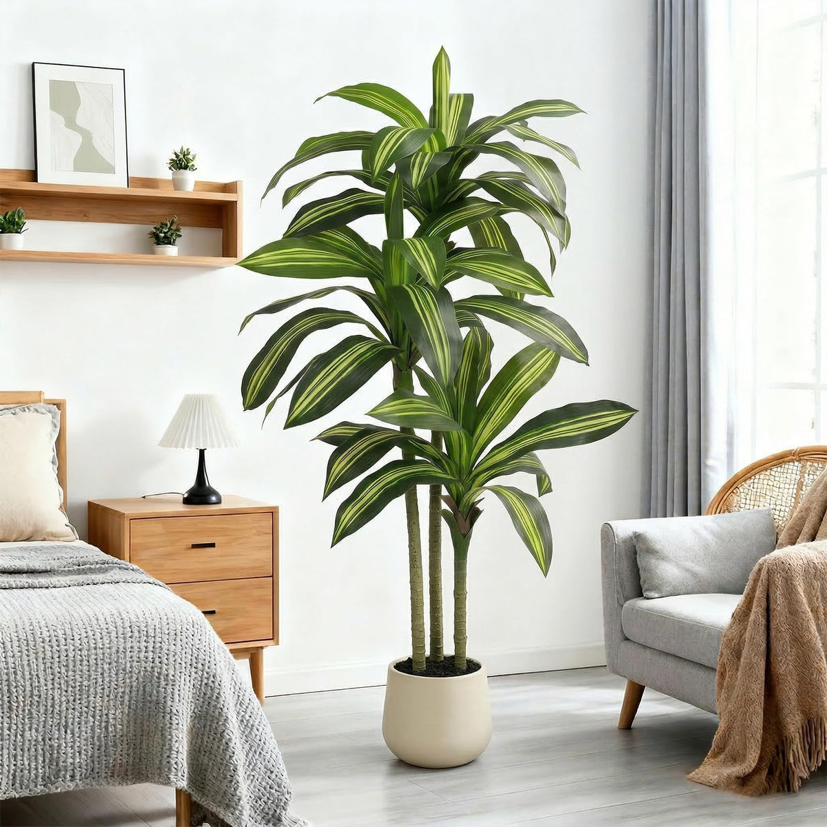 5FT Artificial Tree Dracaena Plant in Decorative Pot - TIMBERHIDE Official Imagery - 6