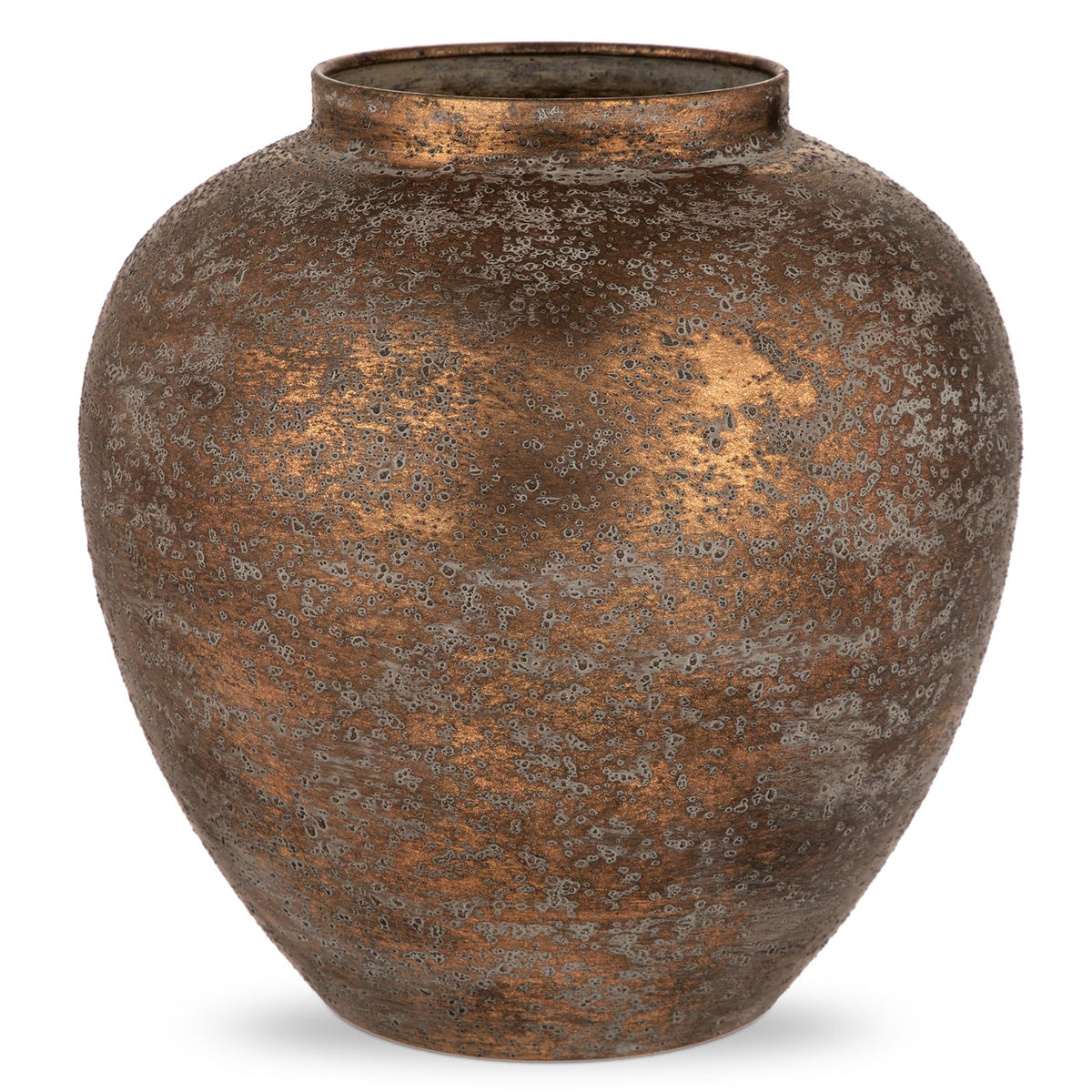 Flower Vase for Home Decor 11 4 Large Metal Vase Round for - Arborus Official Imagery - 1