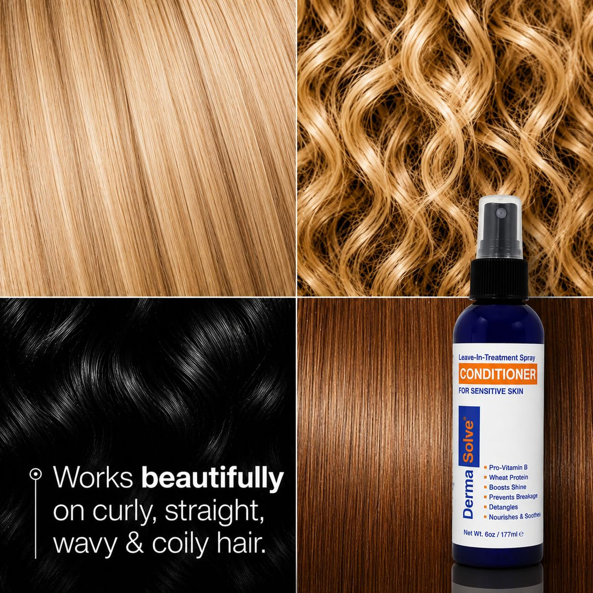 Dermasolve Leave In Conditioner Spray - Dermasolve Official Imagery - 5