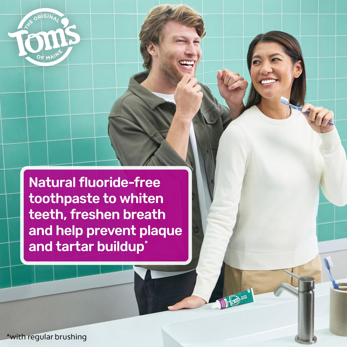 Tom's of Maine Tom s of Maine Antiplaque and Whitening Toothpaste – full view