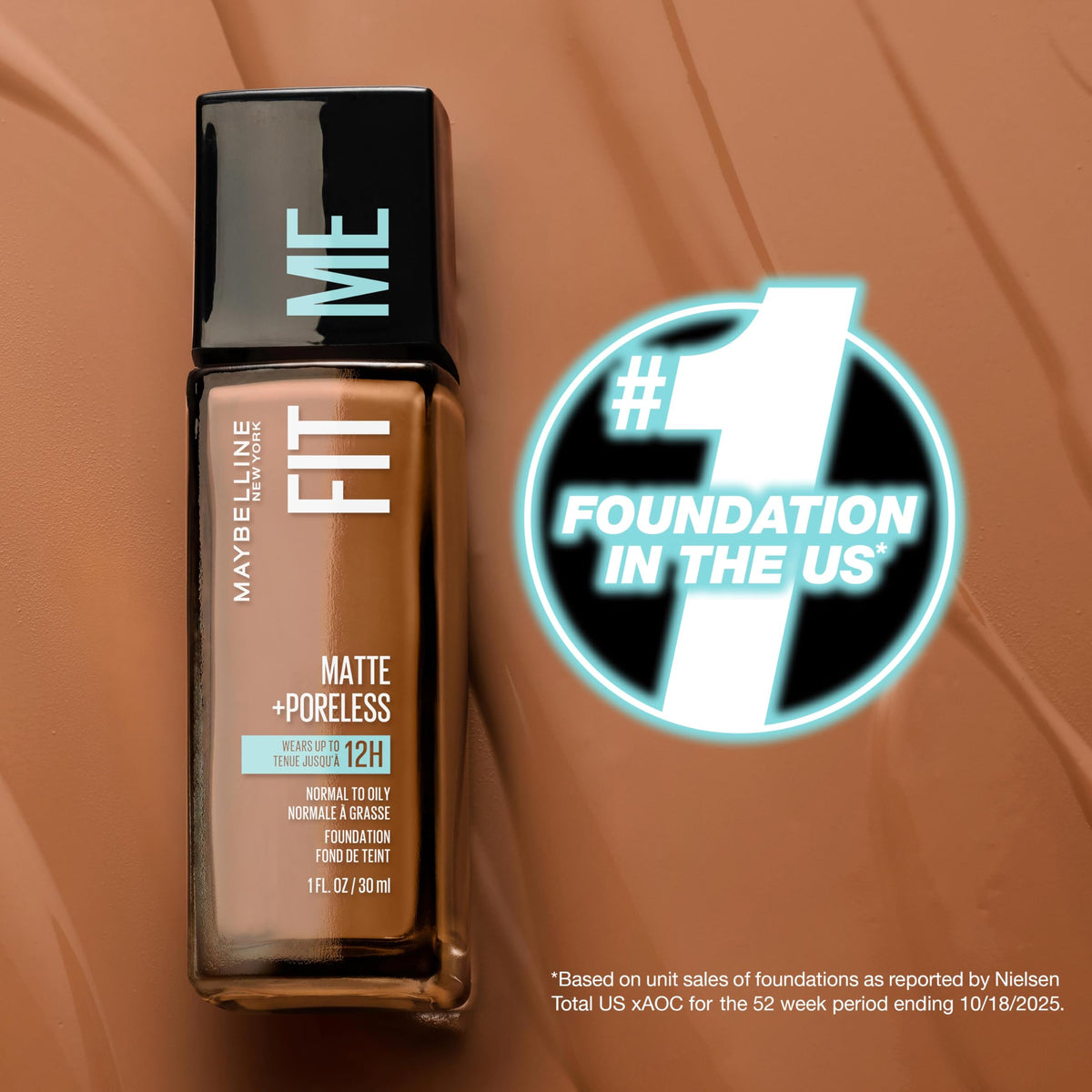 Maybelline Fit Me Matte Poreless Liquid Oil Free Foundation – full view