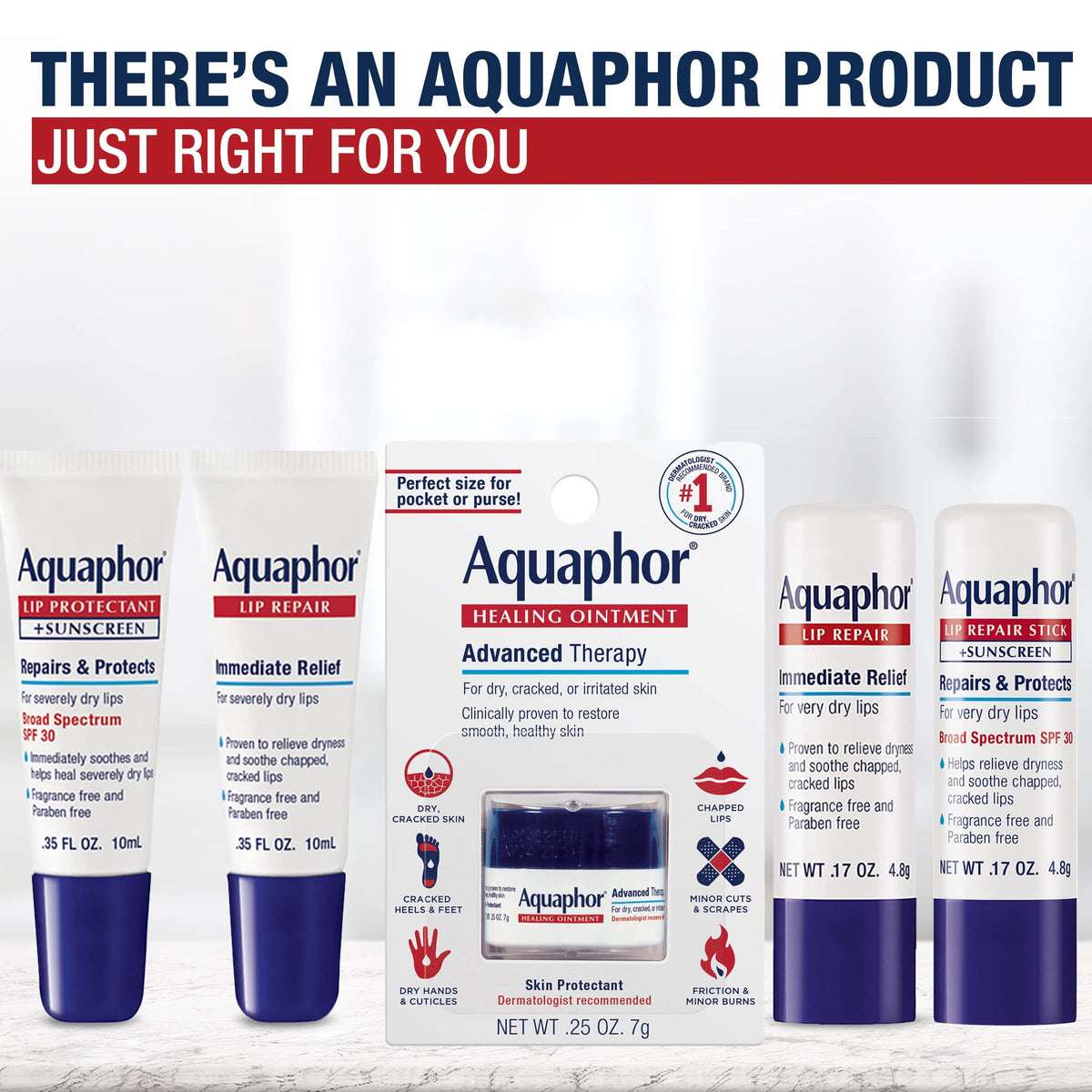 Aquaphor – Balms & Moisturizers on display