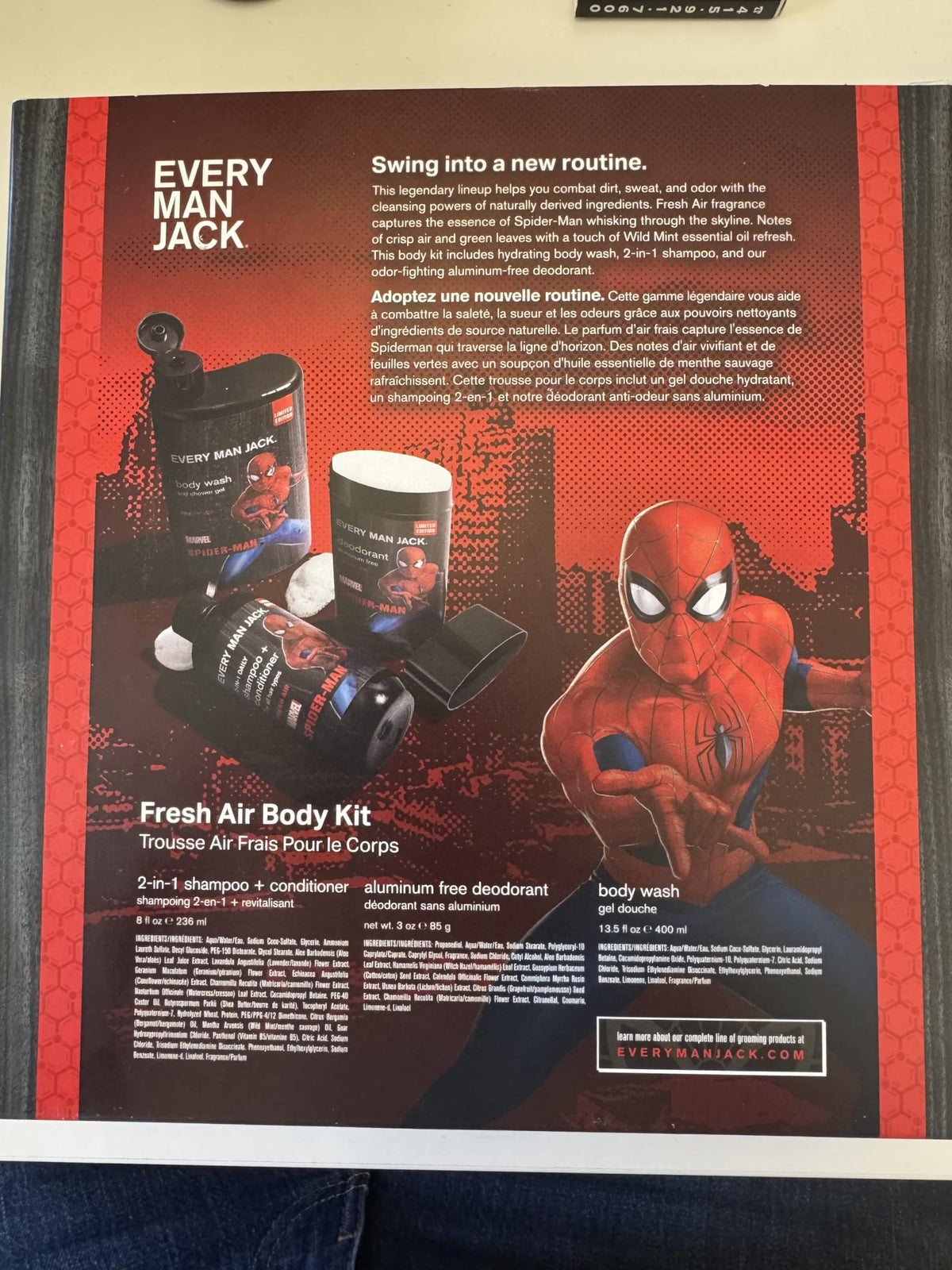 Every Man Jack Spider Man Body Set - Every Man Jack Official Imagery - 6