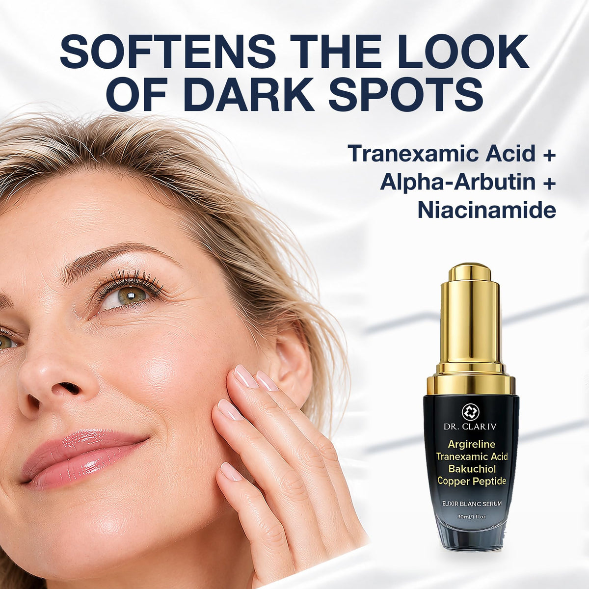 Argireline Peptide Serum with GHK Cu 3 Tranexamic Acid - DR. CLARIV Official Imagery - 6