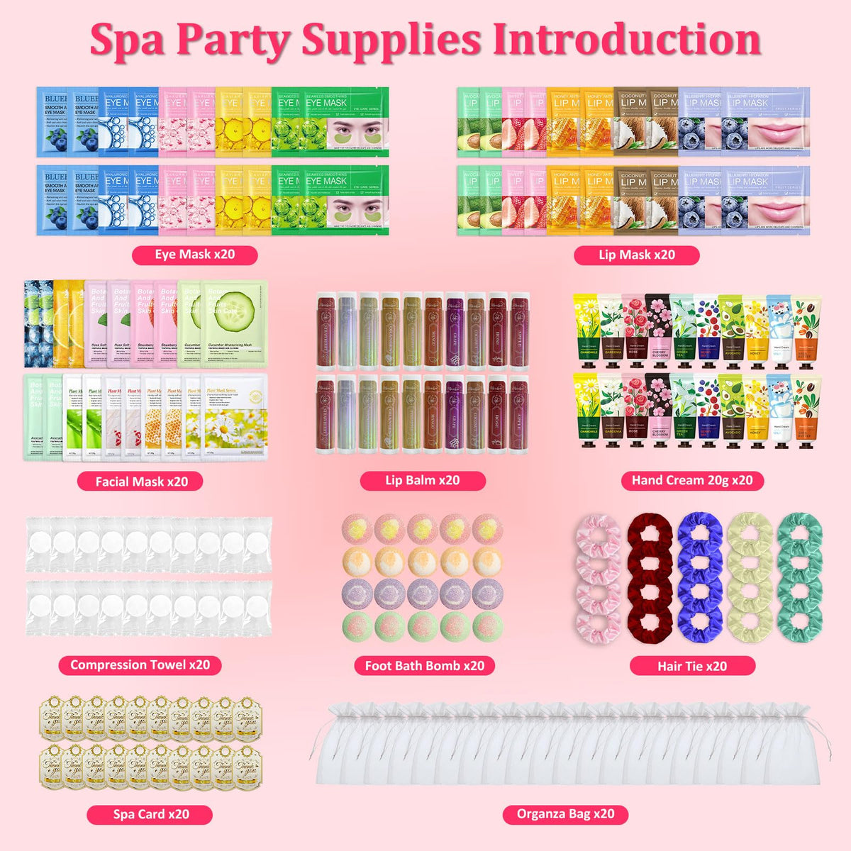 Comdian 200 PCS Spa Party Supplies for Women Spa Party - Comdian Official Imagery - 3