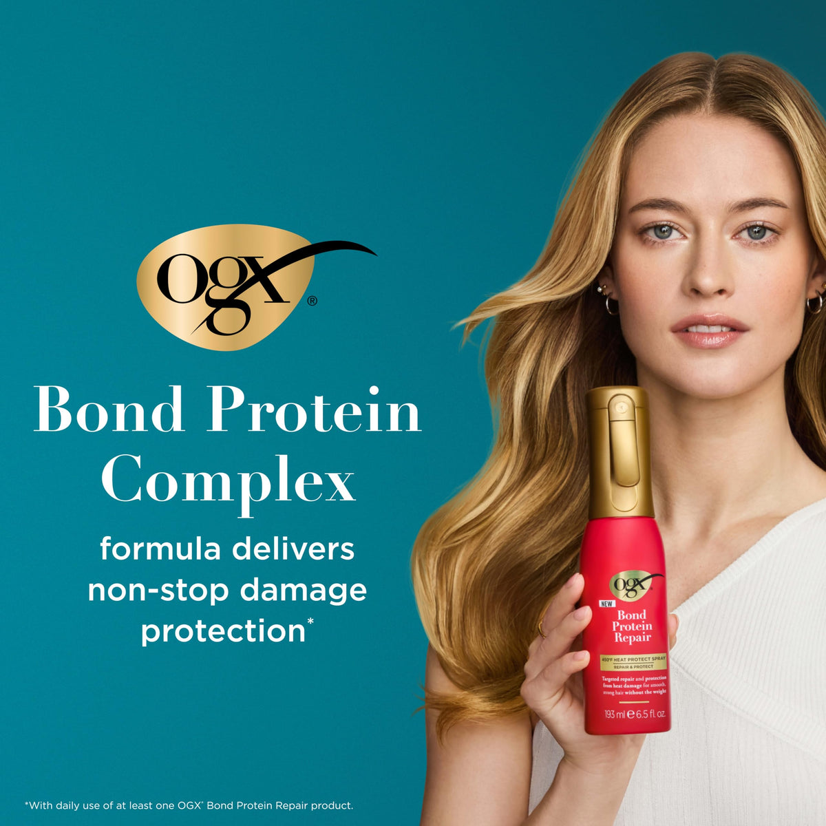 OGX Bond Protein Repair 450 F Heat Protect Spray 6 5 fl oz – alternate angle