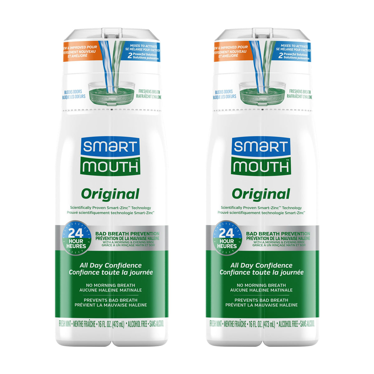 SmartMouth Original Zinc Activated Mouthwash Fresh Mint 16 – product photo (Mouthwash)