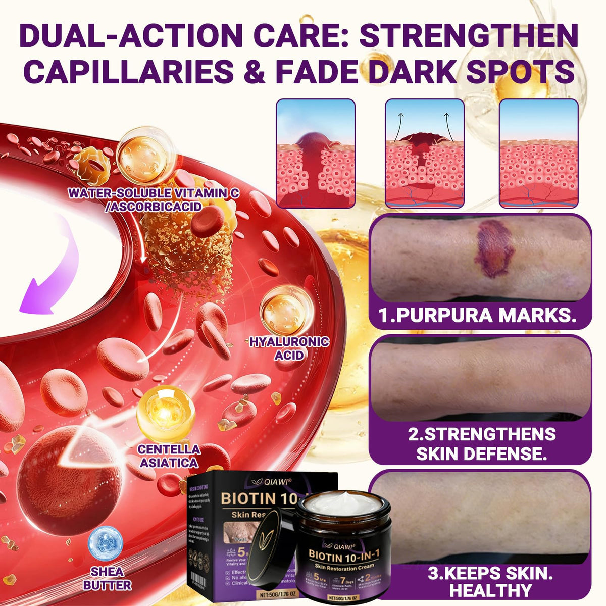 Qiawi Biotin 10 in 1 Skin Restoration Cream 2026 New - APKAPK Official Imagery - 3