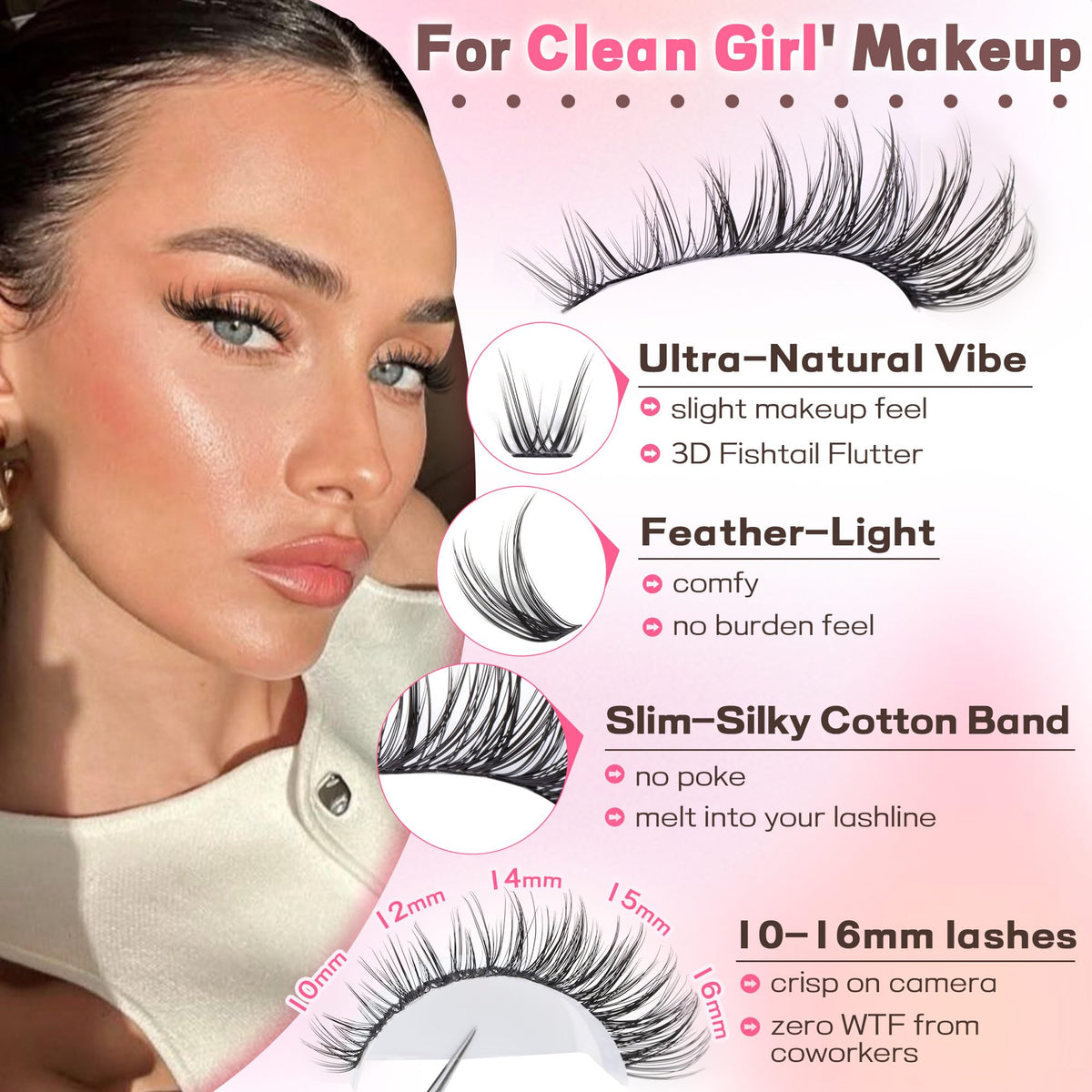 Goddvenus Lash Clusters Kit Wispy Eyelash Clusters Lashes – full view
