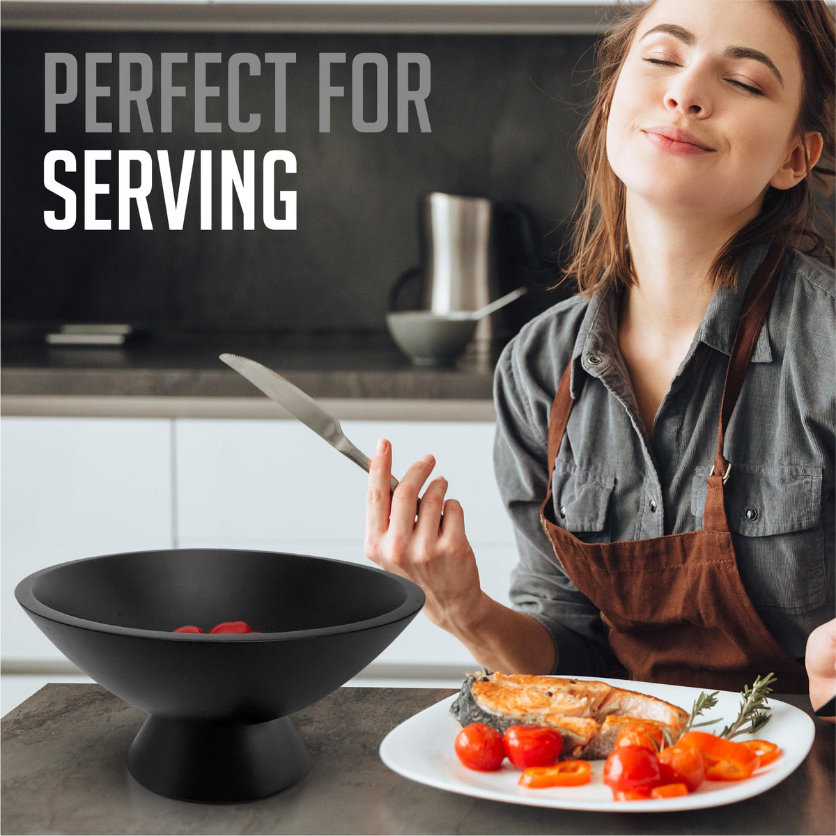 Fairwood Way Handturned Artisan Black Pedestal Bowl - Fairwood Way Official Imagery - 7