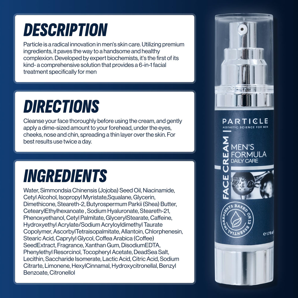 Particle 6 in 1 Face Cream for Men Men s Daily Hydrating - Particle Official Imagery - 7