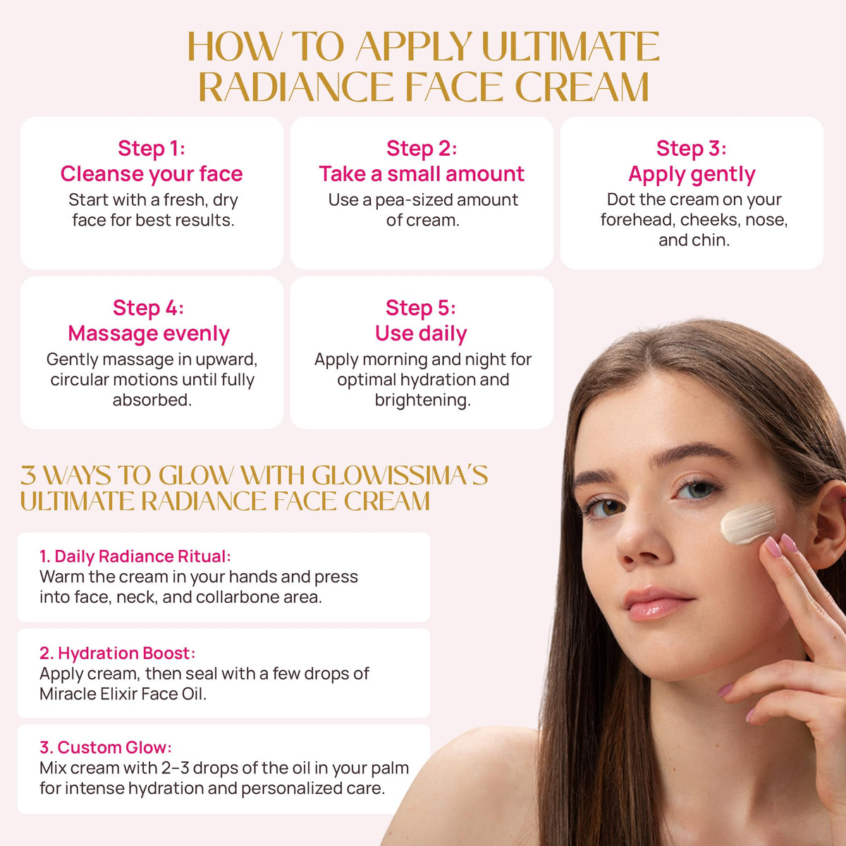 Ultimate Radiance Face Cream Nourishing Moisturizer Smooths - GLOWISSIMA Official Imagery - 8