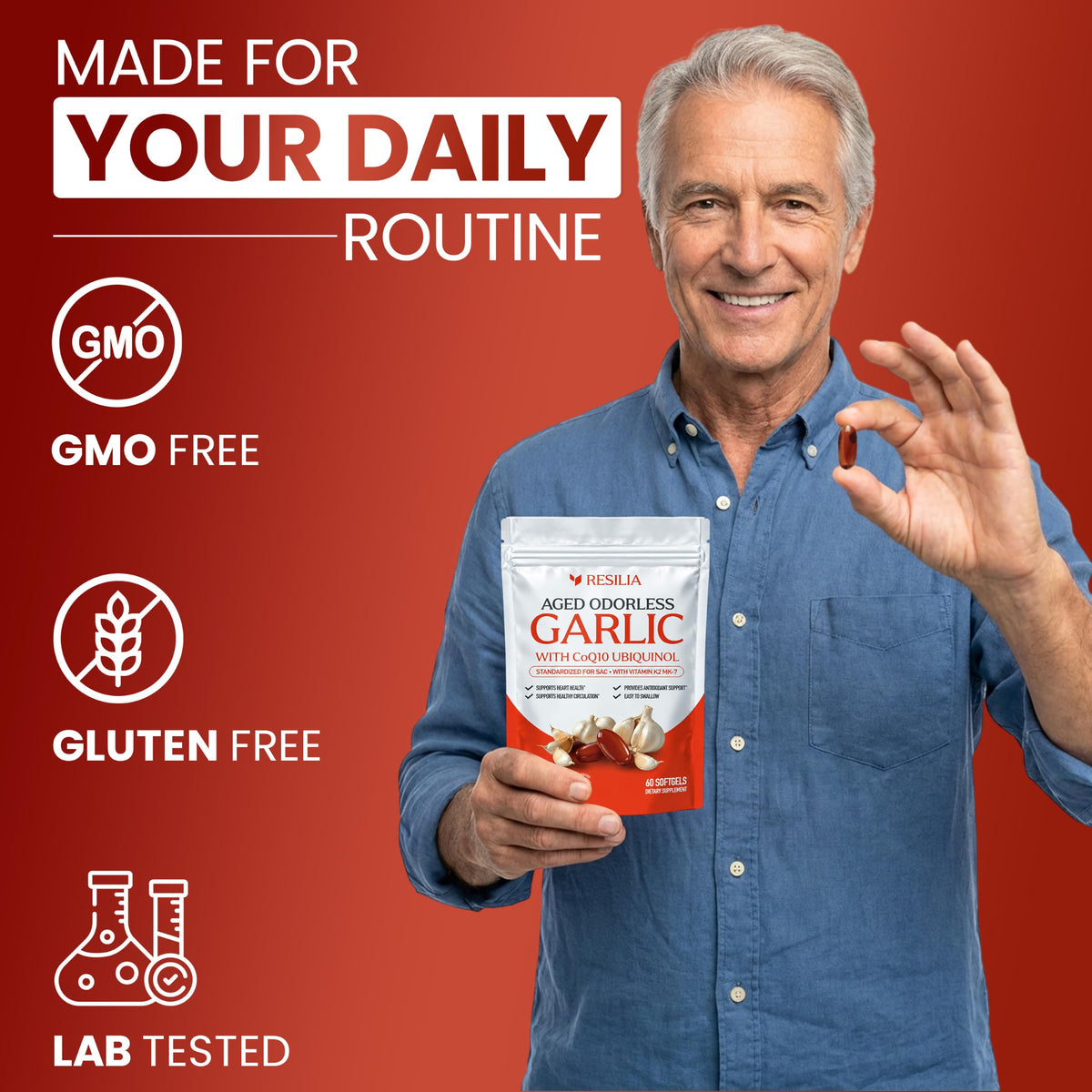 Resilia Odorless Aged Garlic Softgels - Resilia Oil Of Oregano Official Imagery - 5