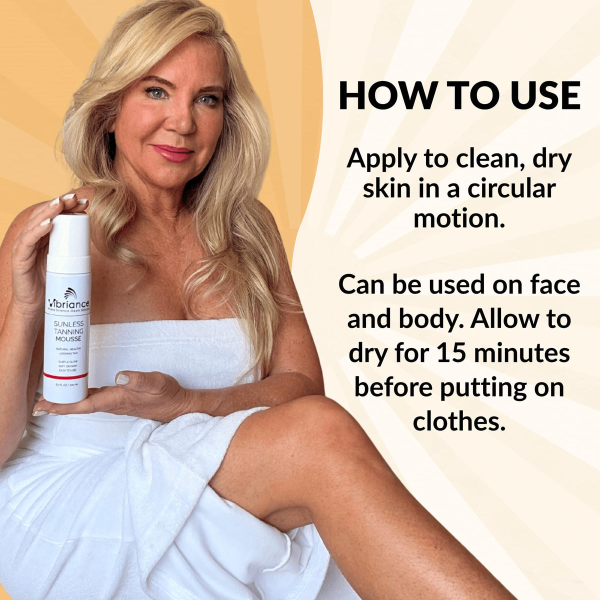 Vibriance Sunless Tanning Mousse for Mature Skin 6 7 fl oz - Vibriance Official Imagery - 5