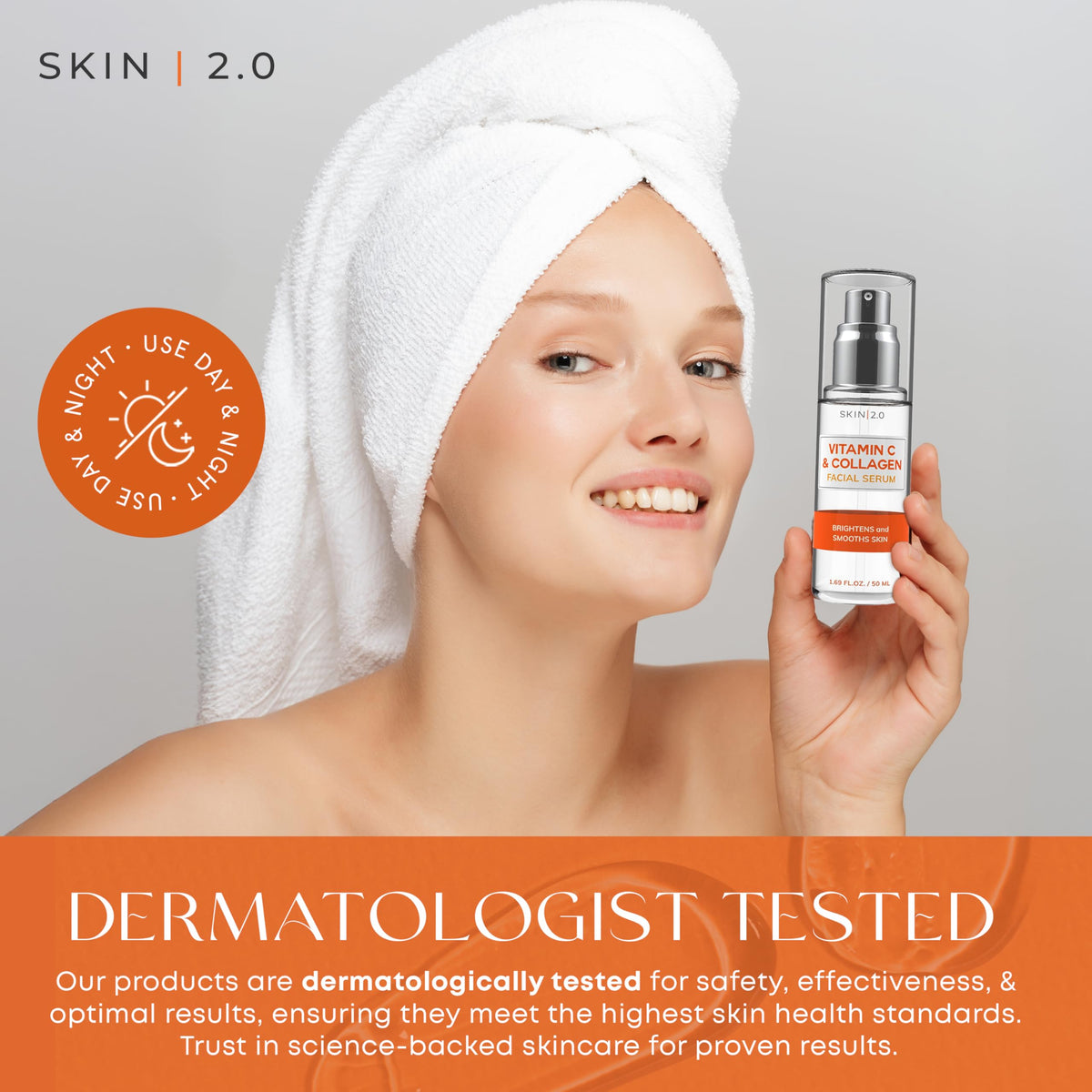 Skin 2.0 Skin 2 0 Vitamin C Serum – back view and specifications