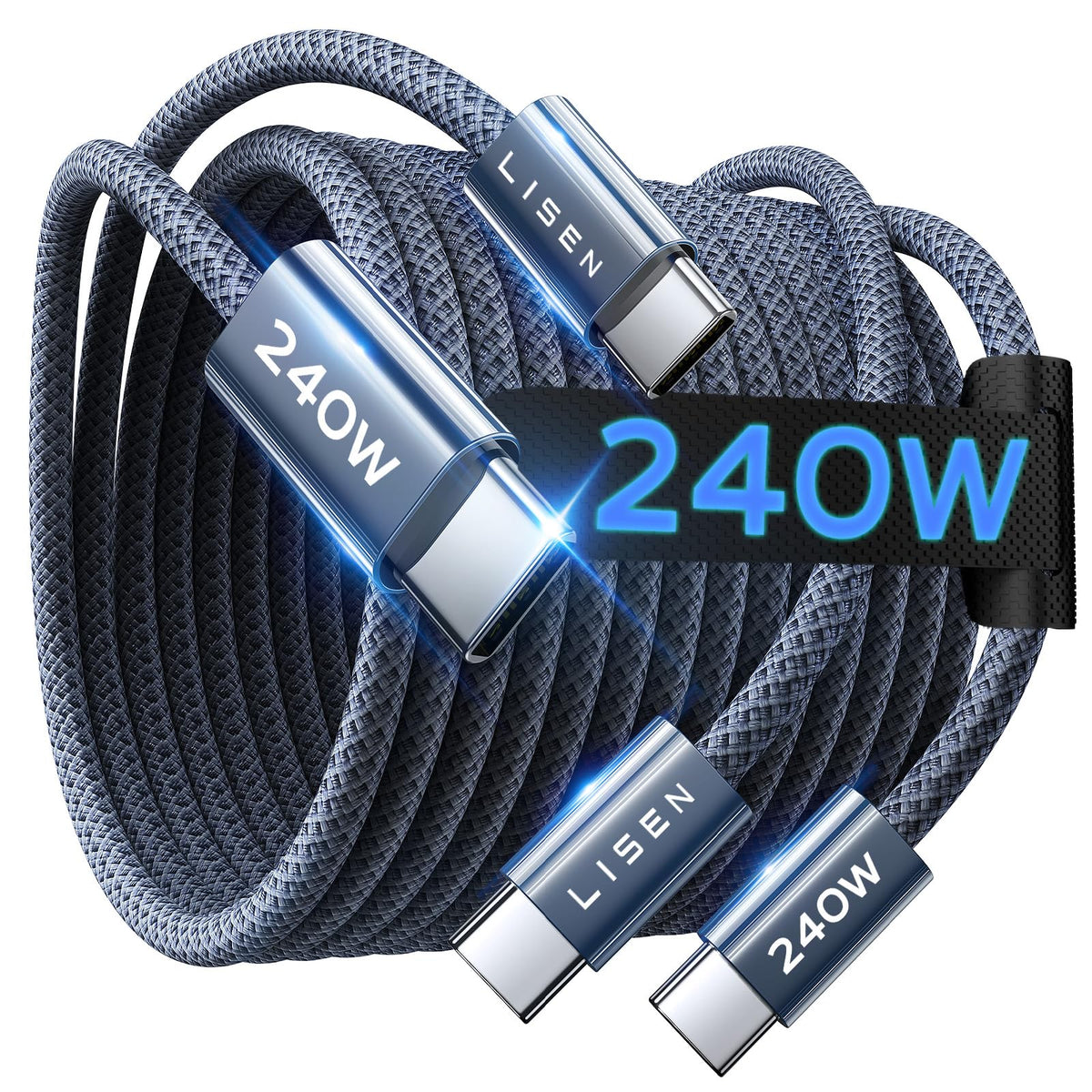 LISEN USB C to USB C Cable 240W Fast Charging Type C Charger – product photo (PS/2 Cables)