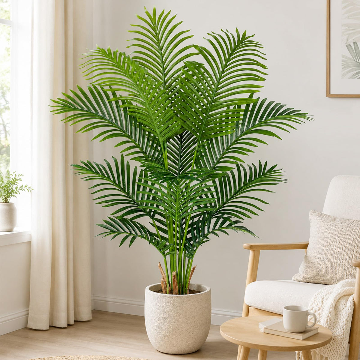 4ft Artificial Palm Tree Indoor Plant Tall Fake Tropical - Keeplush Official Imagery - 2