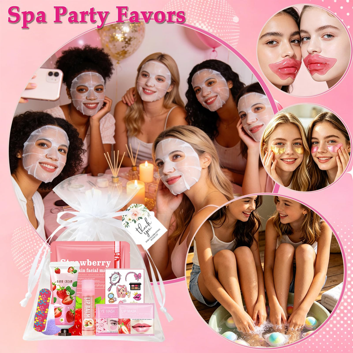 252 PCS Spa Party Supplies for Women Spa Day Favors - UUNZ Official Imagery - 7