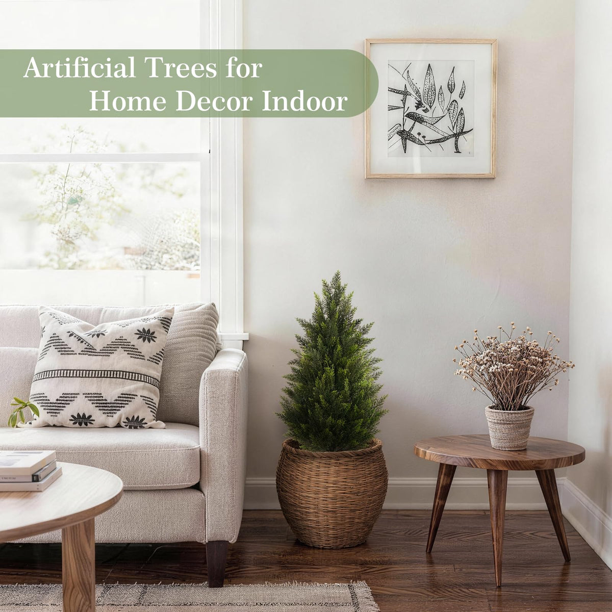 Vitalismo 3FT Artificial Cedar Trees Set of 2 for Outdoor - Vitalismo Official Imagery - 7