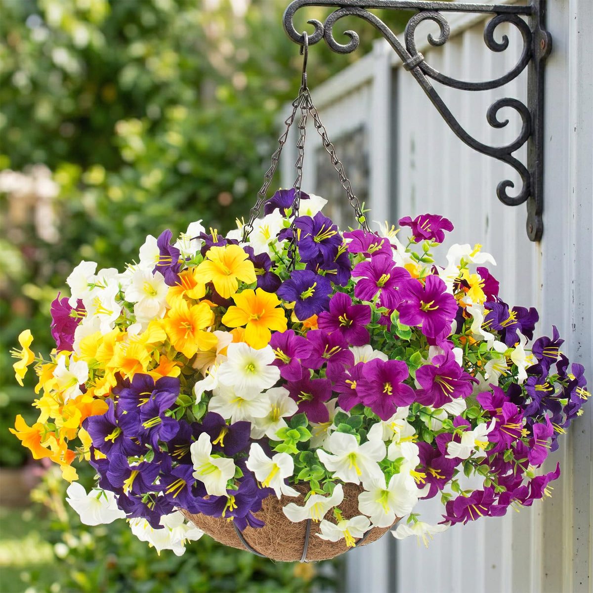 Daynight 2 Set Artificial Outdoor Hanging Baskets with 24 - Daynight Official Imagery - 6