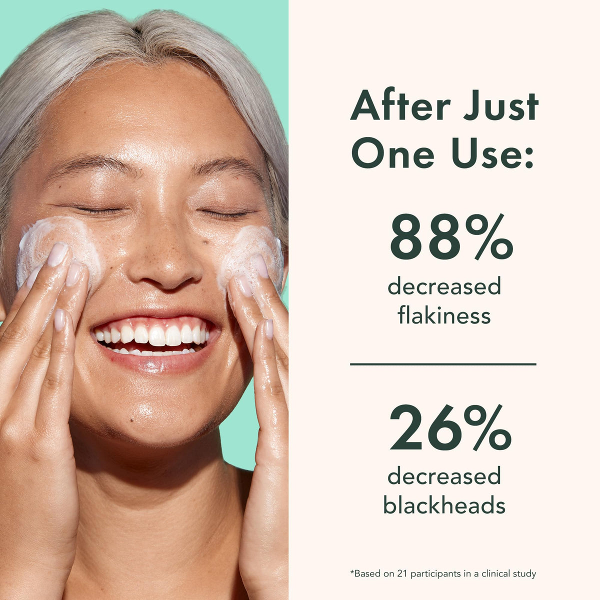 Rael Miracle Clear Facial Cleanser Face Wash – back view and specifications
