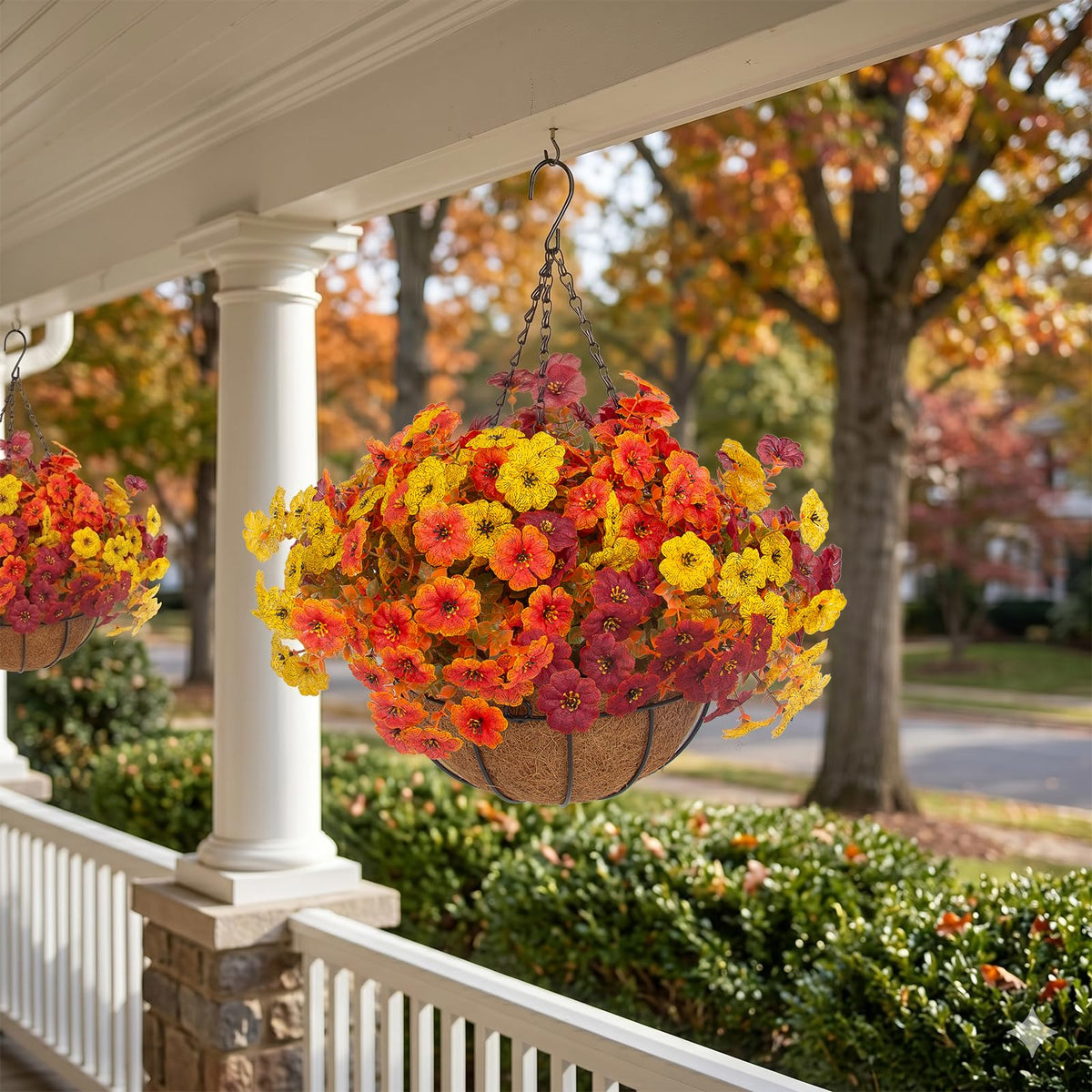 Hananona 2 Set Artificial Outdoor Fall Flowers with Hanging - Hananona Official Imagery - 6