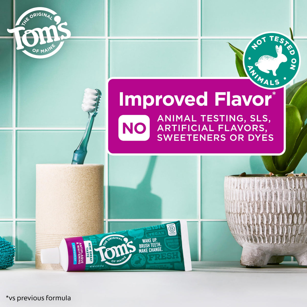 Tom's of Maine Tom s of Maine Antiplaque and Whitening Toothpaste – close-up detail